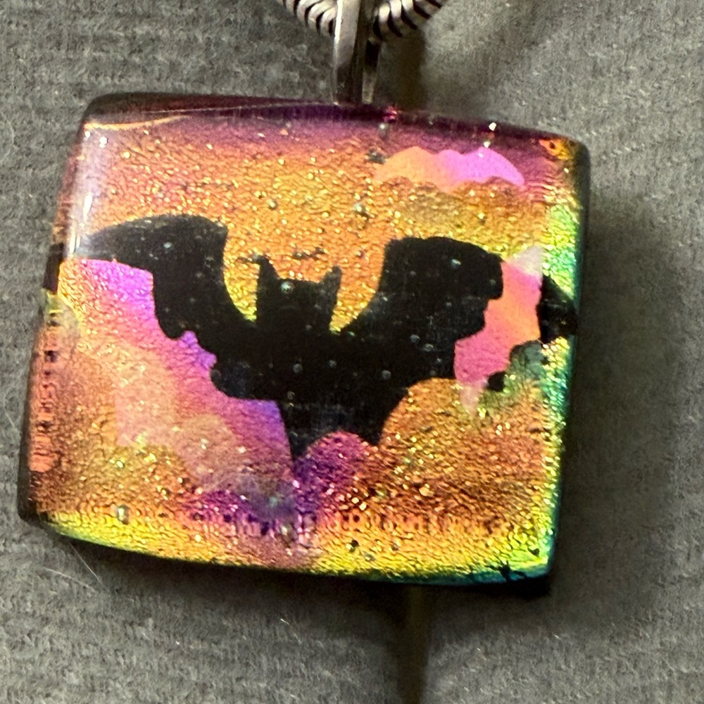Dichroic Glass Pendant by Milab Glass 
New